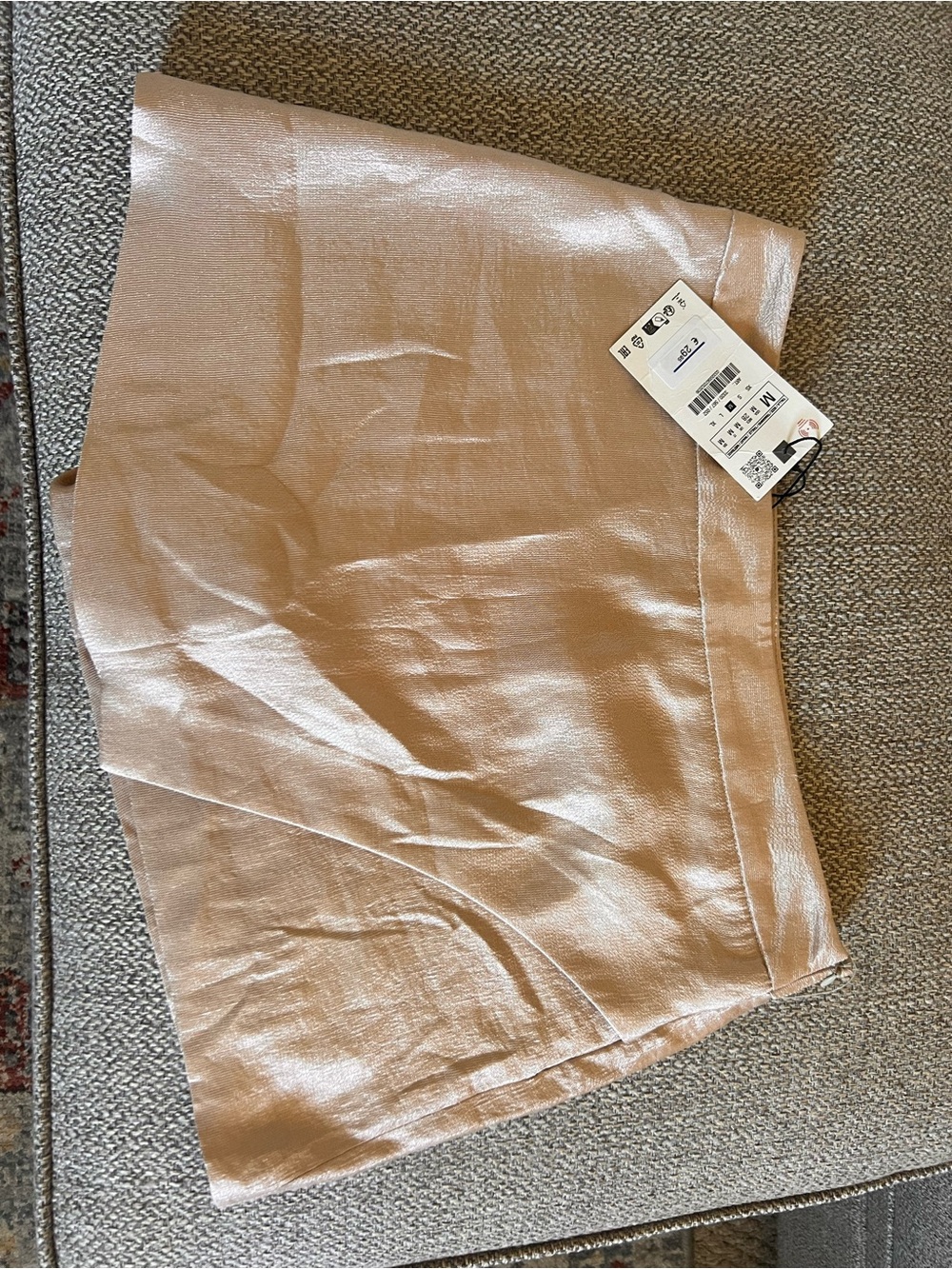 NWT Zara gold shimmery skort